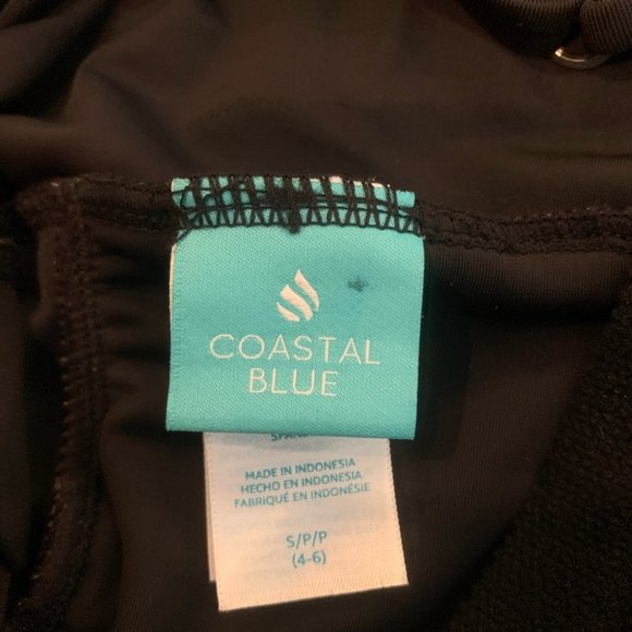 New Costal Blue Black One Piece Control Swimsuit Small Shaping Slimming Support - Picture 9 of 10